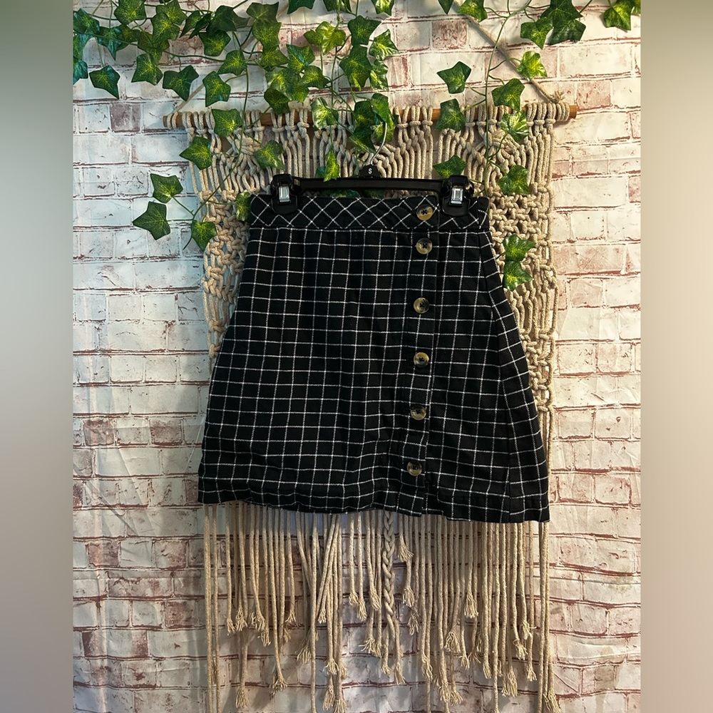 H&M grid skirt